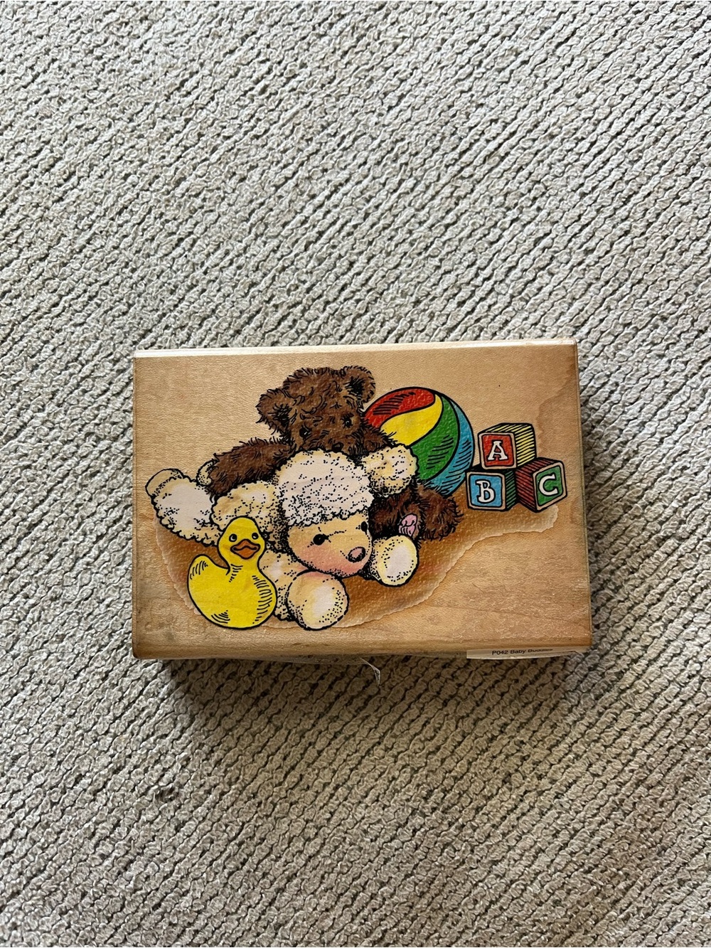 Baby Animals Teddy Bear Lamb Blocks Duck Rubber Stamp